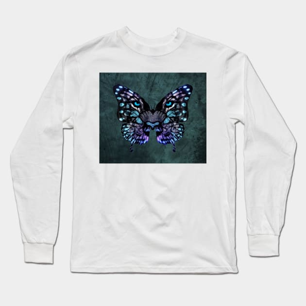 Butterfly and tiger Long Sleeve T-Shirt by daghlashassan